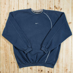 (L/XL) Vintage Nike Center Swoosh Embroidered Sweatshirt