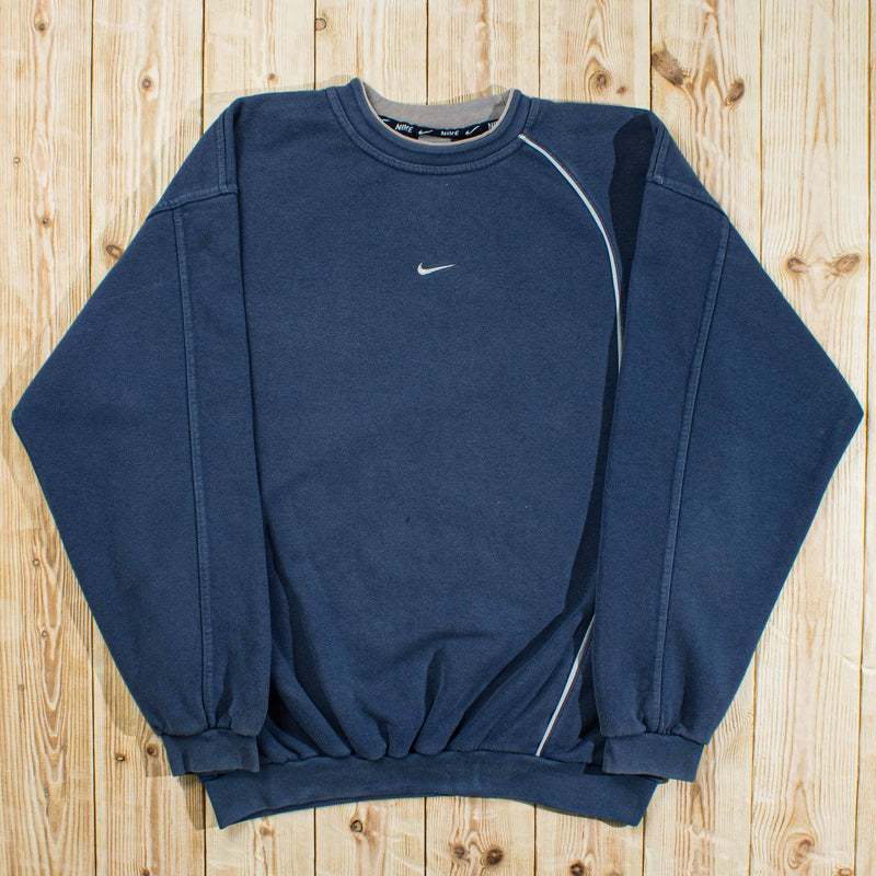 (L/XL) Vintage Nike Center Swoosh Embroidered Sweatshirt