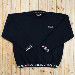 (L/XL) Vintage FILA Embroidered Sweatshirt