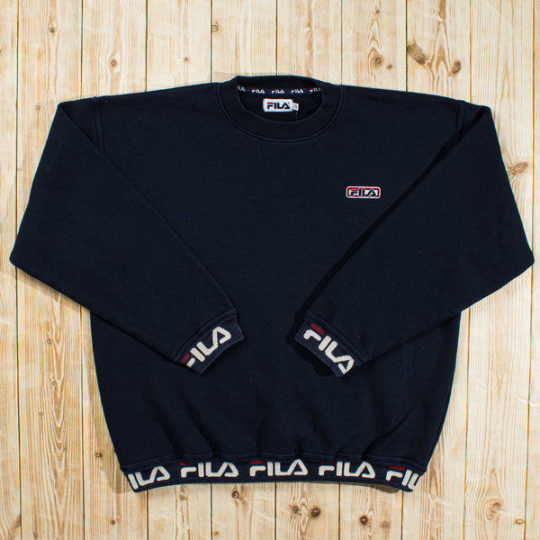 (L/XL) Vintage FILA Embroidered Sweatshirt