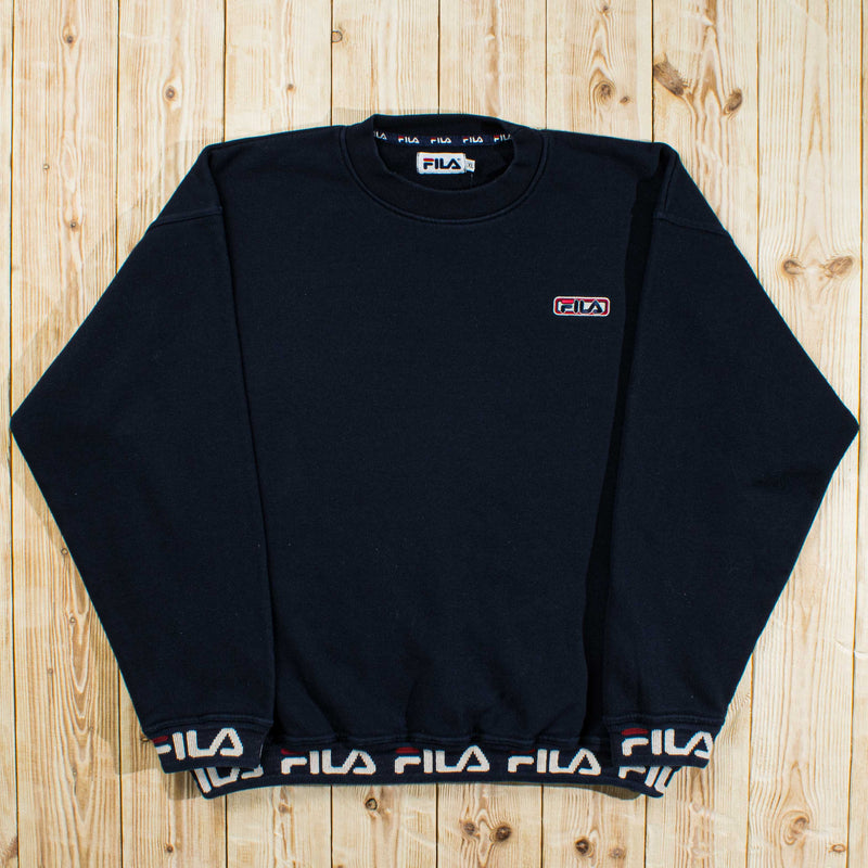 (L/XL) Vintage FILA Embroidered Sweatshirt