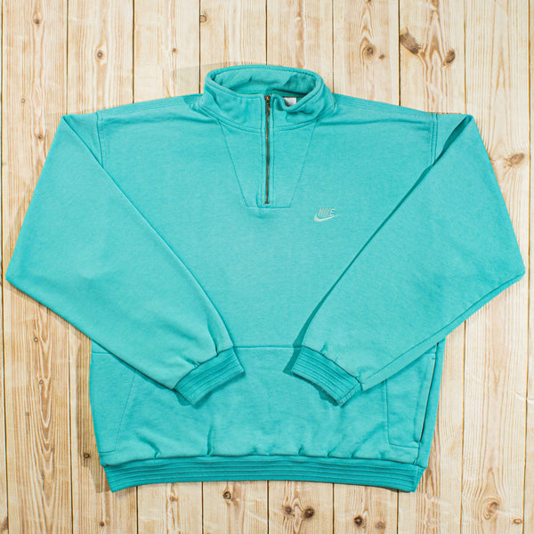 (M/L) Vintage Nike Sports Embroidered Quarter-Zip