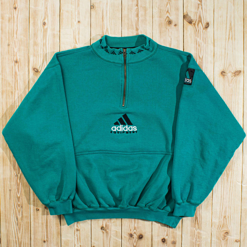 (L) Vintage Adidas Equipment Embroidered Quarter-Zip