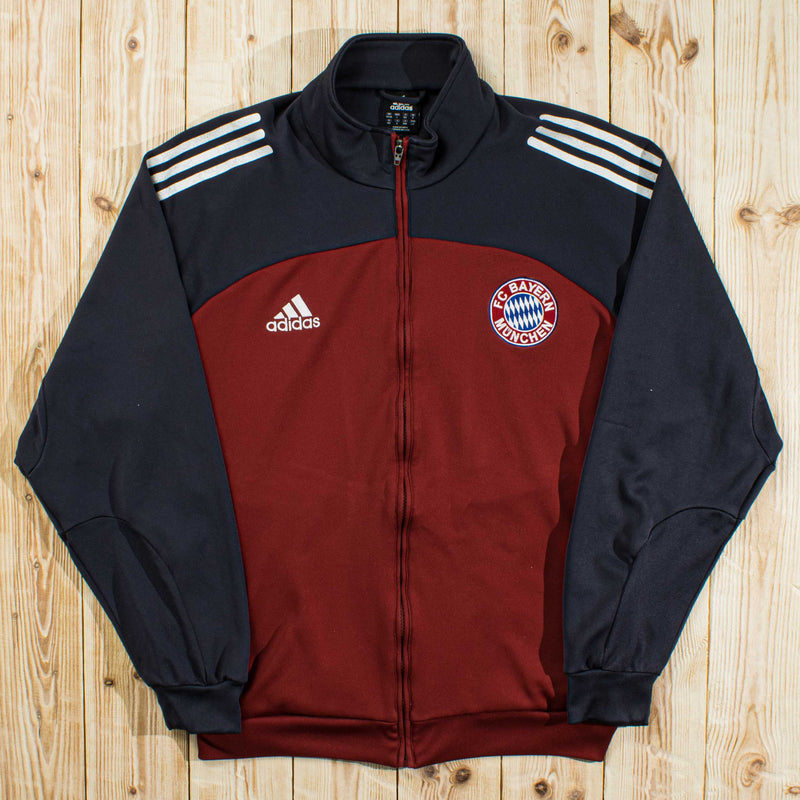 (M/L) Vintage Adidas FC Bayern Embroidered Full-Zip Sweatshirt