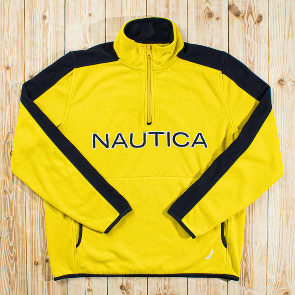 (S) Vintage Nautica Embroidered Fleece Quarter-Zip