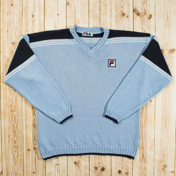 (M) Vintage FILA Embroidered Sweater