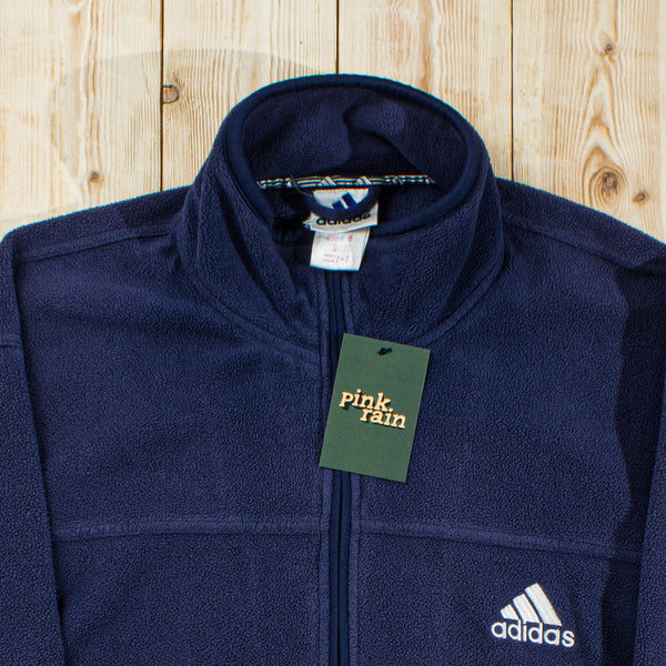 (L) Vintage Adidas Embroidered Full-Zip Sweatshirt