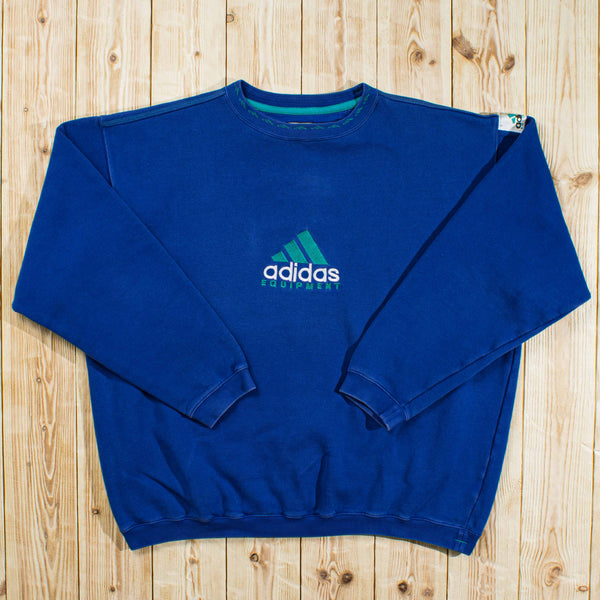 (L) Vintage Adidas Equipment Embroidered Sweatshirt