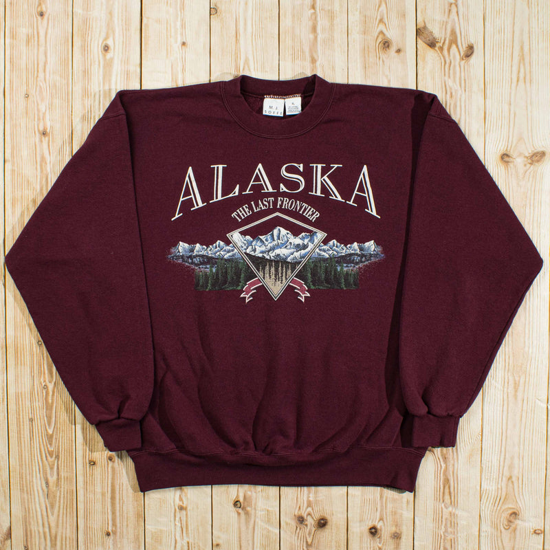 (L) Vintage Alaska Printed Sweatshirt