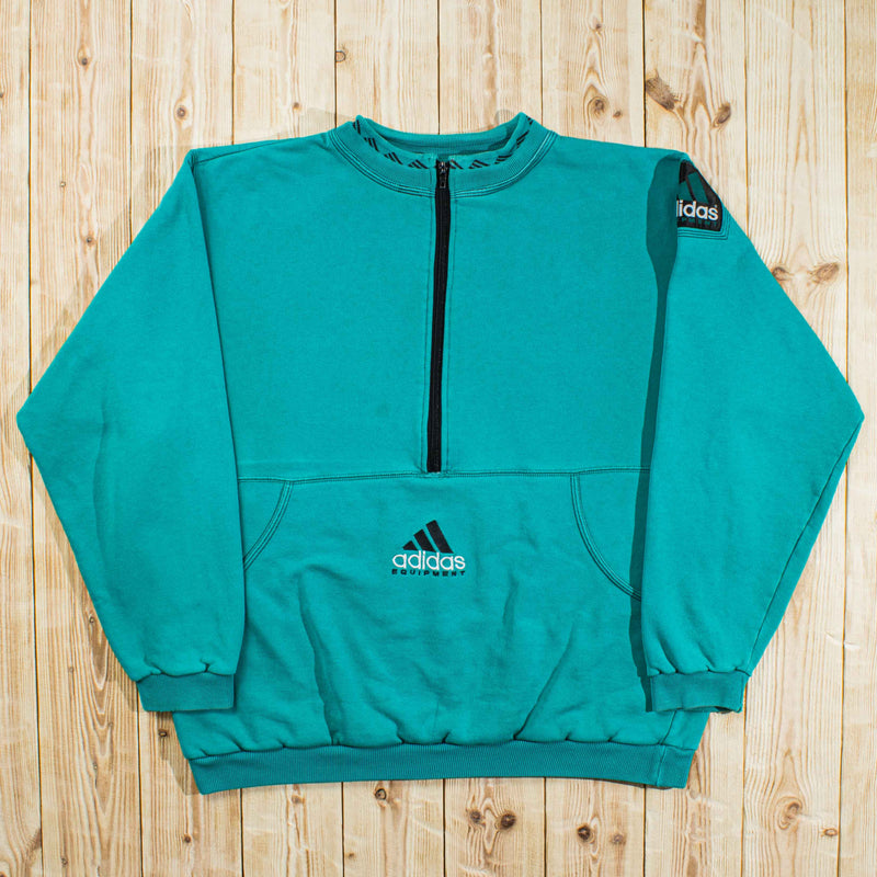 (L) Vintage Adidas Equipment Embroidered Quarter-Zip