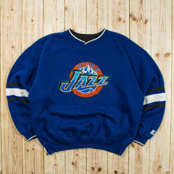 (M) Vintage Utah Jazz Starter Embroidered Sweatshirt