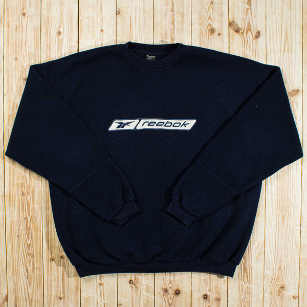 (L) Vintage Reebok Embroidered Fleece Sweatshirt