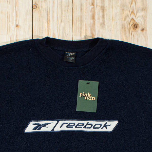 (L) Vintage Reebok Embroidered Fleece Sweatshirt