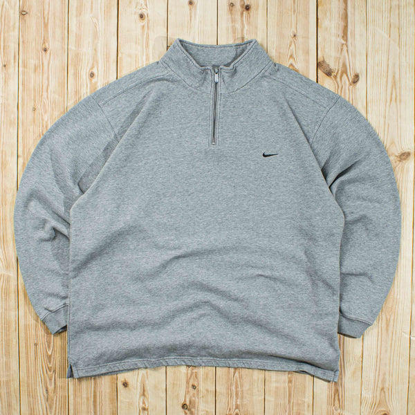 (L) Vintage Nike Embroidered Quarter-Zip Sweatshirt