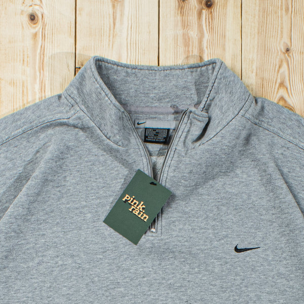 (L) Vintage Nike Embroidered Quarter-Zip Sweatshirt