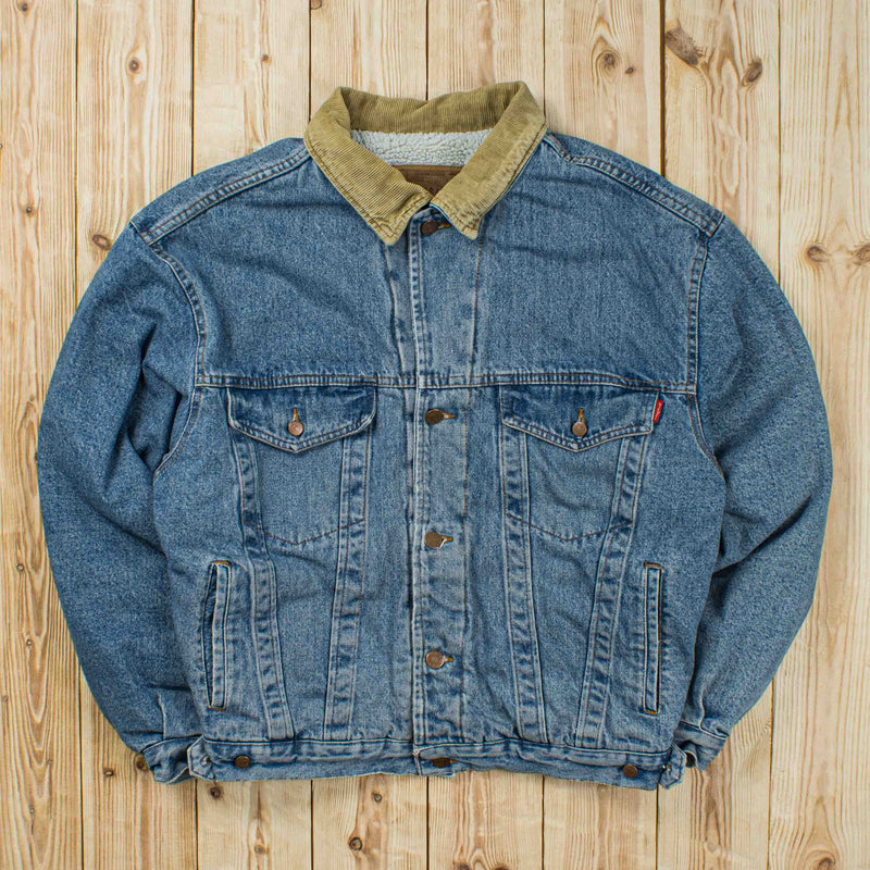 (M) Vintage Diesel Denim Sherpa Fleece Jacket
