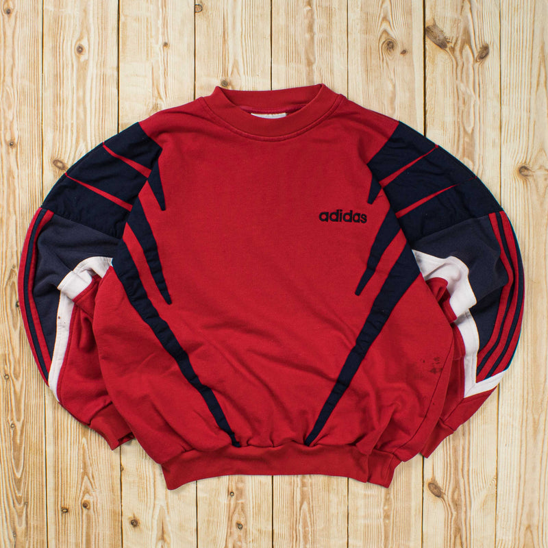 (S/M) Vintage Adidas Essential Embroidered Sweatshirt