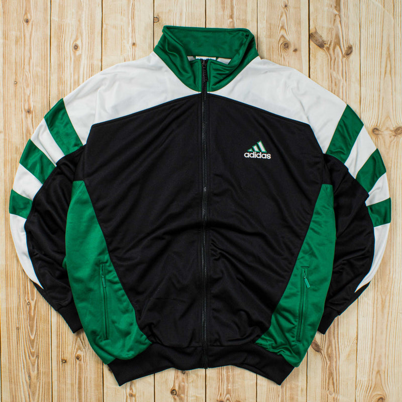 (L) Vintage Adidas Essential Embroidered Full-Zip Sweatshirt