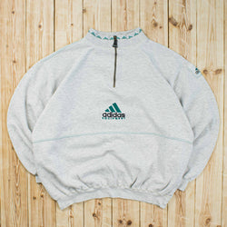 (L) Vintage Adidas Equipment Embroidered Quarter-Zip