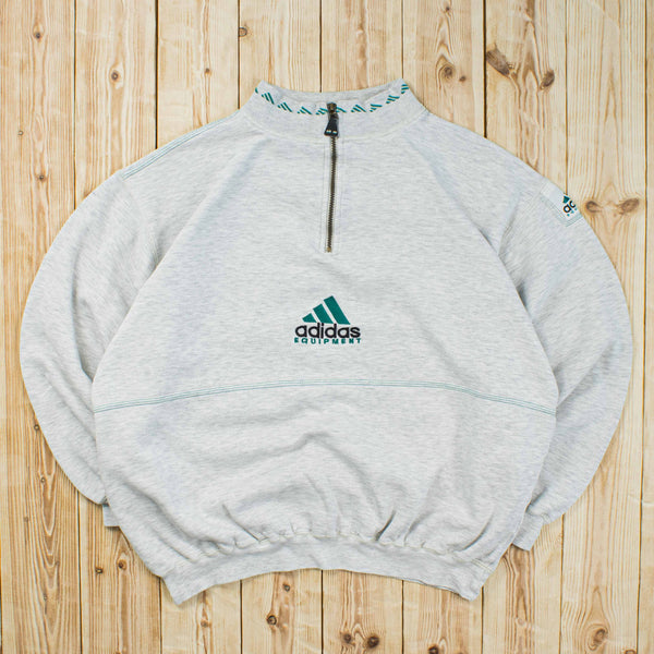 (L) Vintage Adidas Equipment Embroidered Quarter-Zip