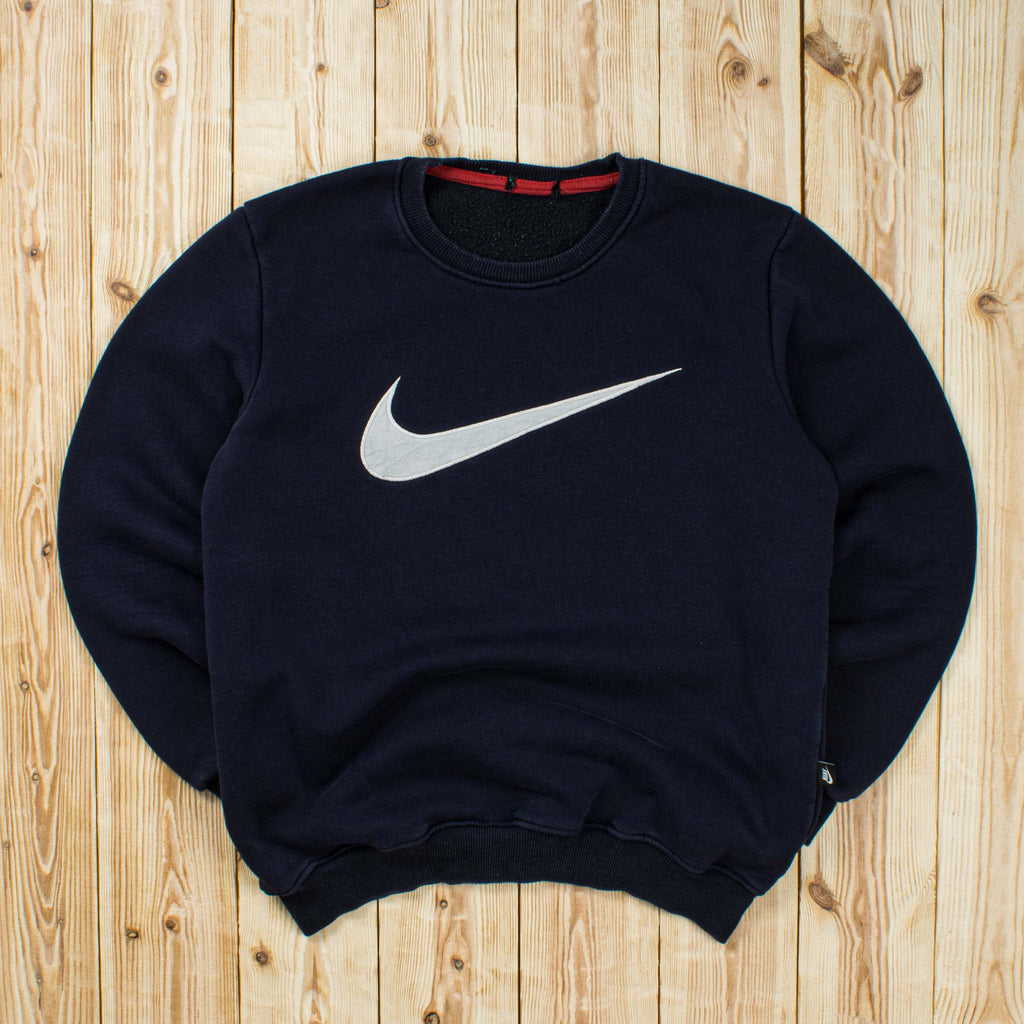 S) Vintage Nike Swoosh Embroidered Sweatshirt – Pink Rain