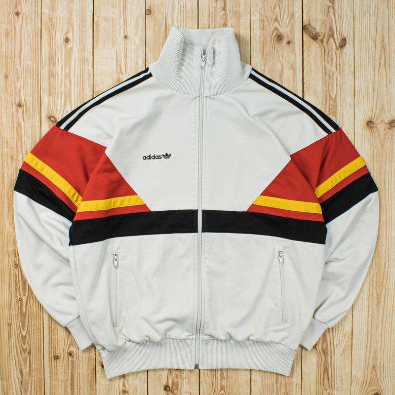 (M) 1986 Adidas Germany Embroidered Full-Zip Sweatshirt