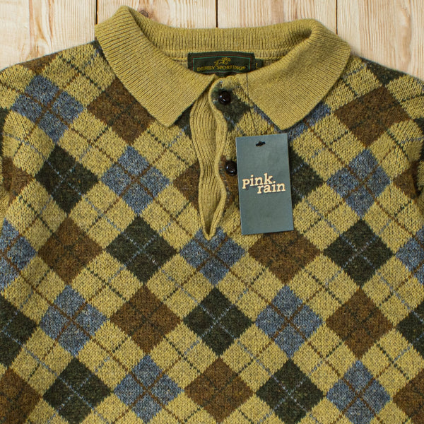 (S) Vintage Checkered Derby Sporting Sweater