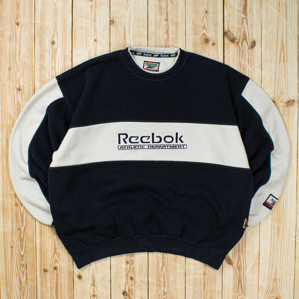 (M) Vintage Reebok Athletic Department Embroidered Sweatshirt