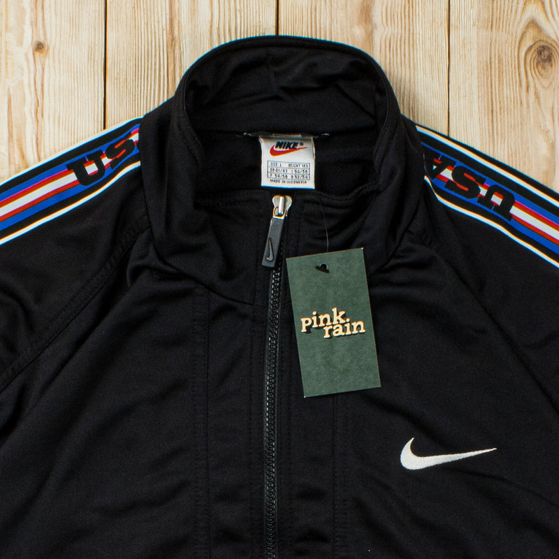 (L) Vintage Nike USA Essential Embroidered Full-Zip Sweatshirt