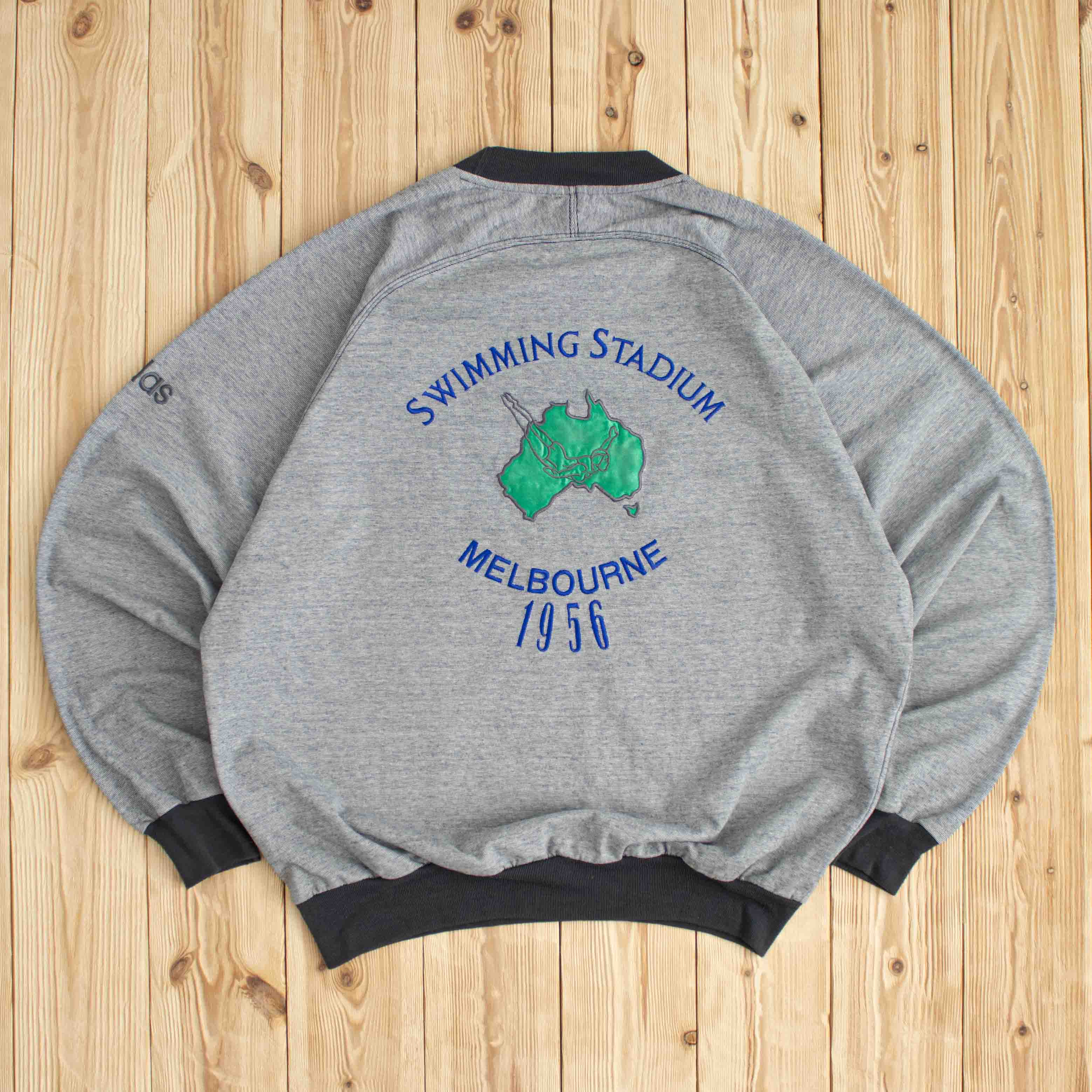 (M) 1956 Adidas Melbourne Olympics Embroidered Sweatshirt