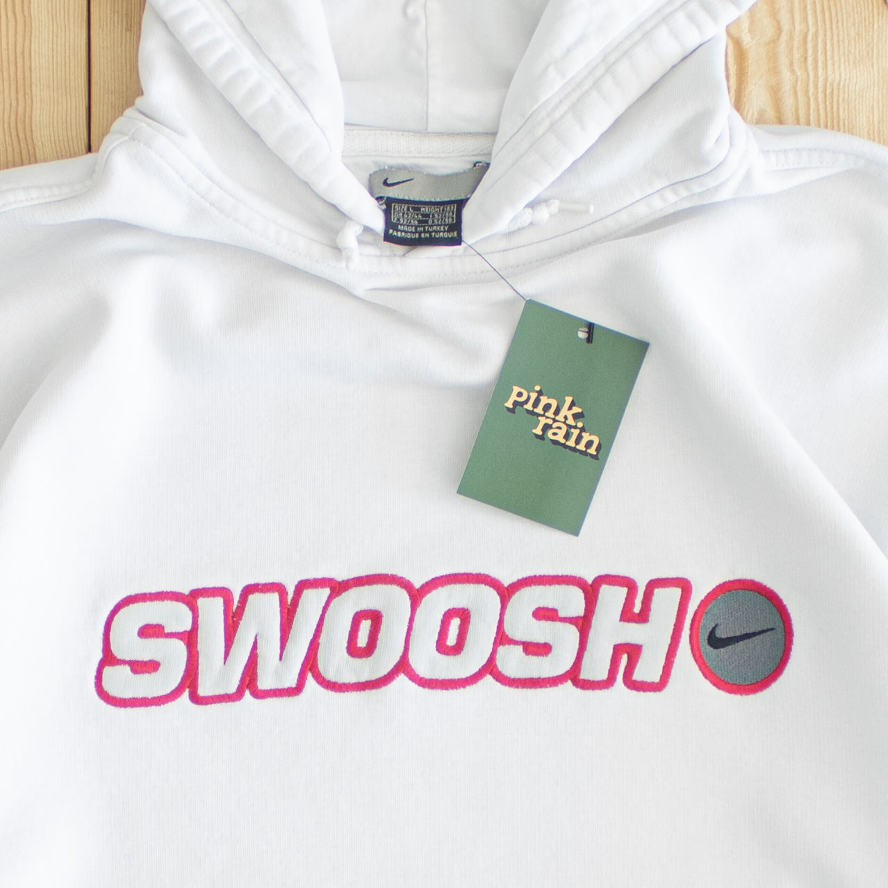 (L) Vintage Nike Swoosh Embroidered Hoodie