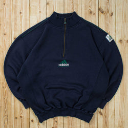 (M) Vintage Adidas Equipment Embroidered Quarter-Zip