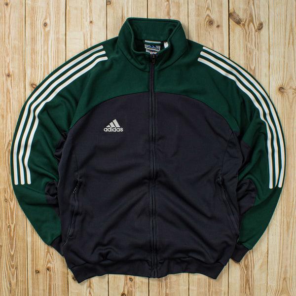 (M) Vintage Adidas Essential Embroidered Full-Zip Sweatshirt