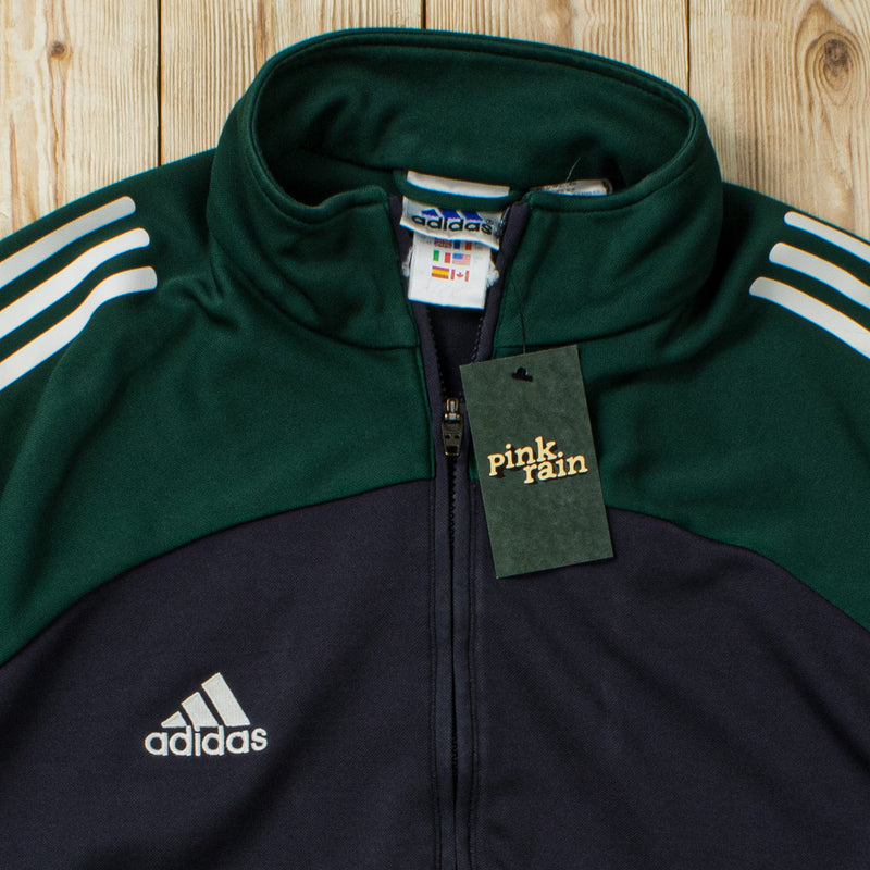 (M) Vintage Adidas Essential Embroidered Full-Zip Sweatshirt