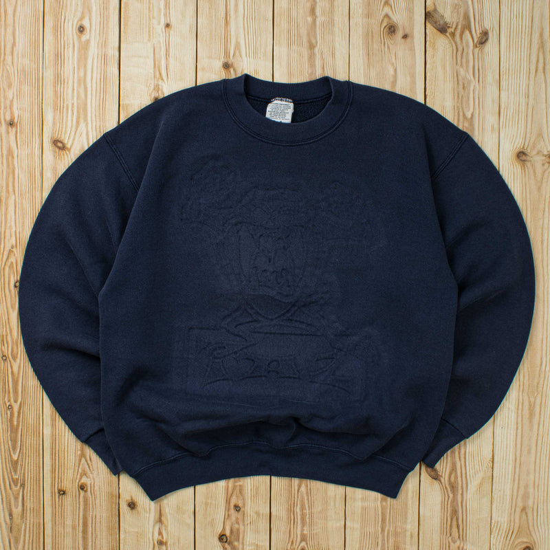 (M) Vintage Tasmanian Devil TAZ Embossed Sweatshirt