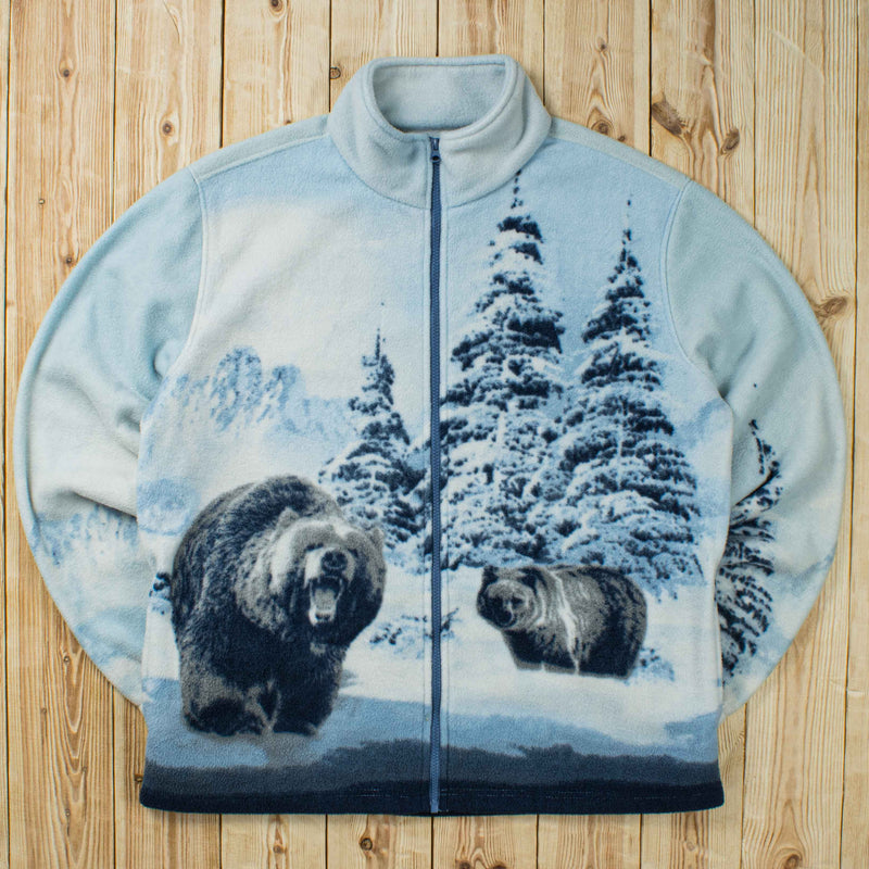 (L) Vintage Grizzlies Fleece Full-Zip Sweatshirt