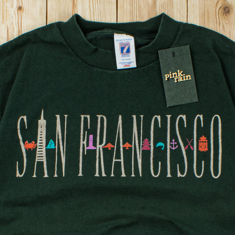 (M) Vintage Logo 7 San Francisco Embroidered T-Shirt