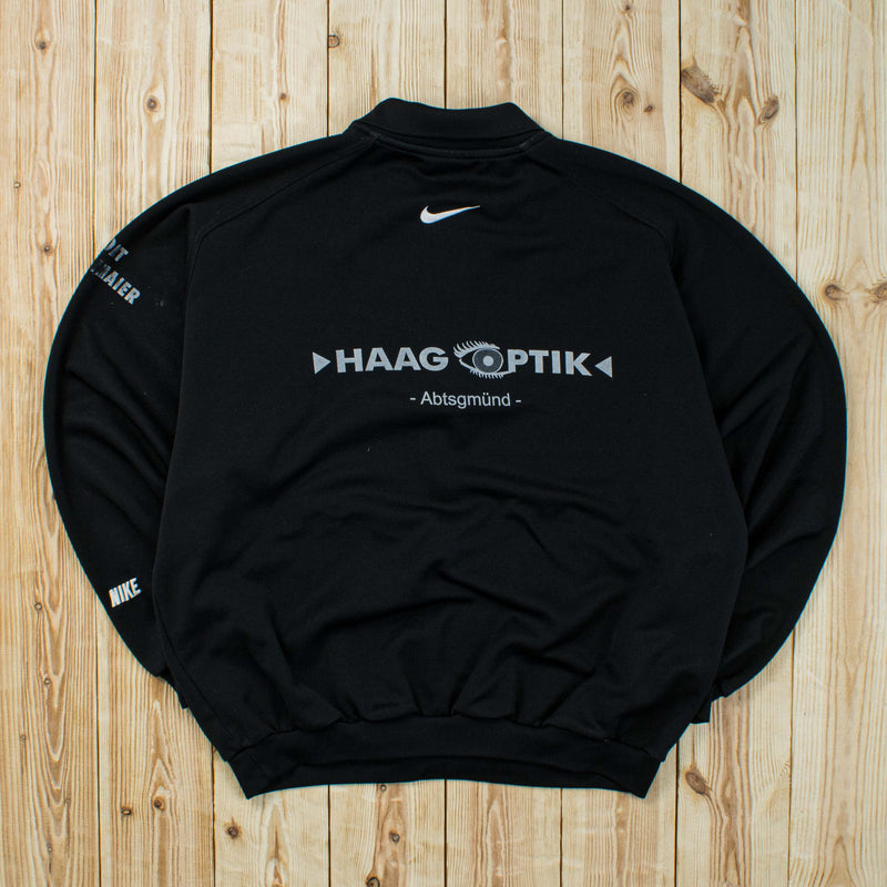 (M) Vintage Nike Swoosh Embroidered Quarter-Zip Sweatshirt