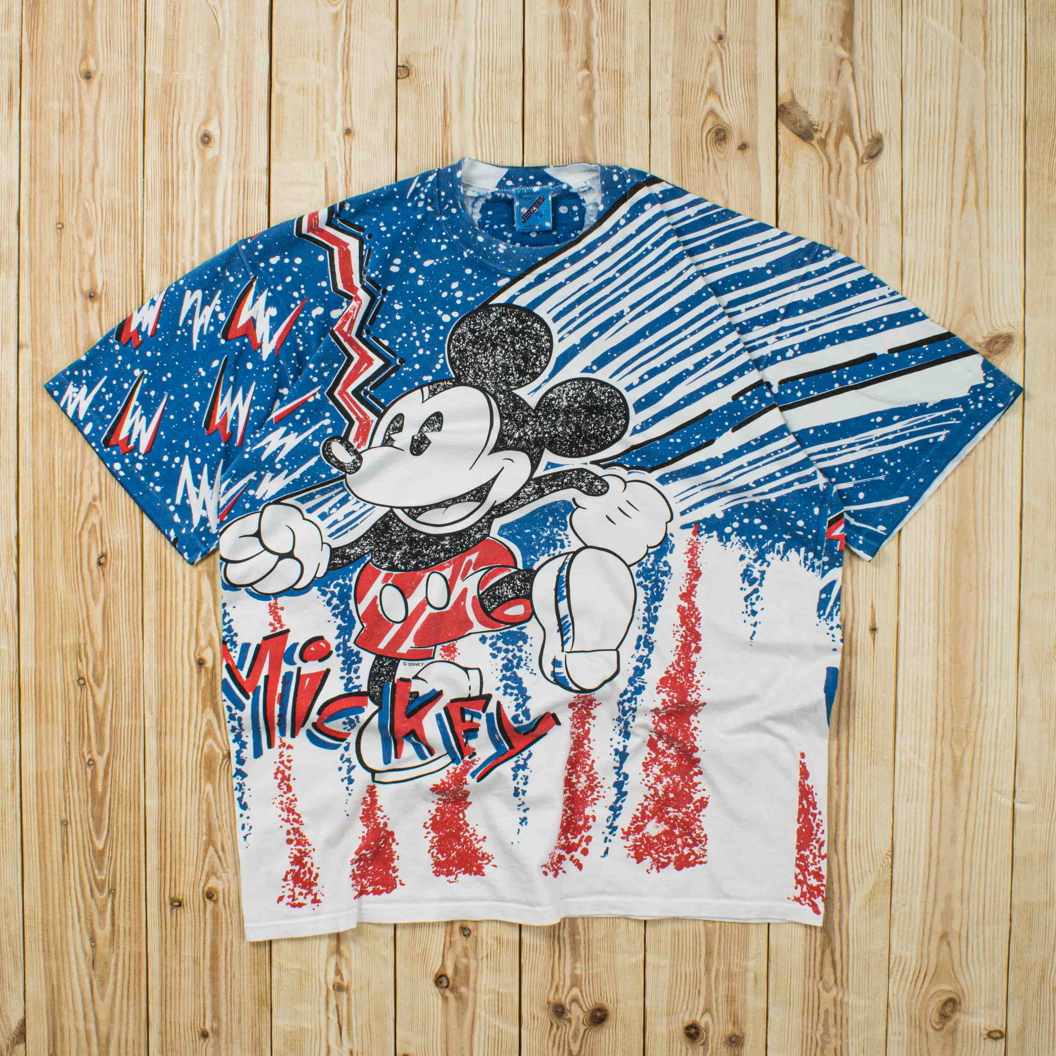 (M) Vintage Mickey All-Over Print T-Shirt