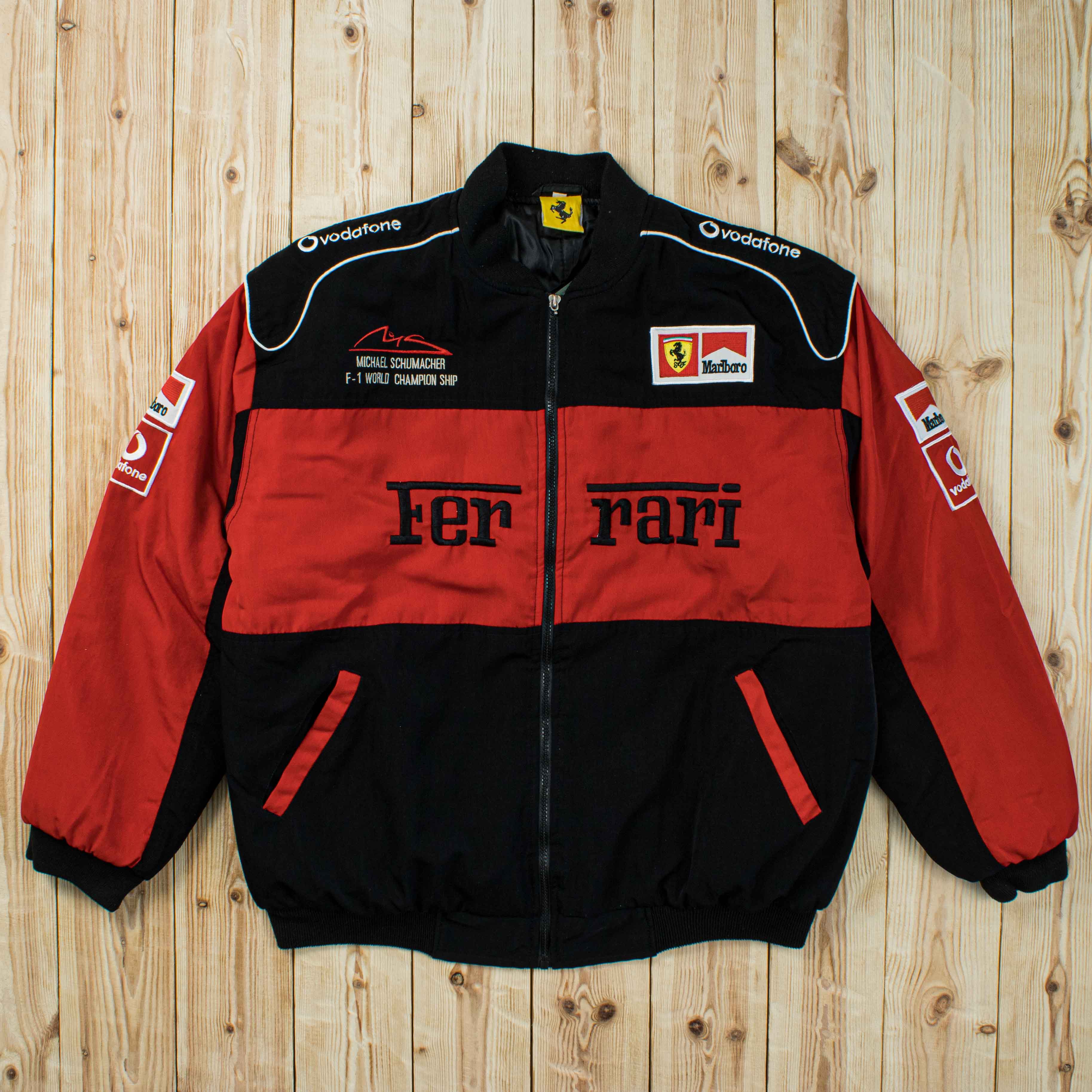 (L) Vintage Ferrari Michael Schumacher Embroidered Jacket