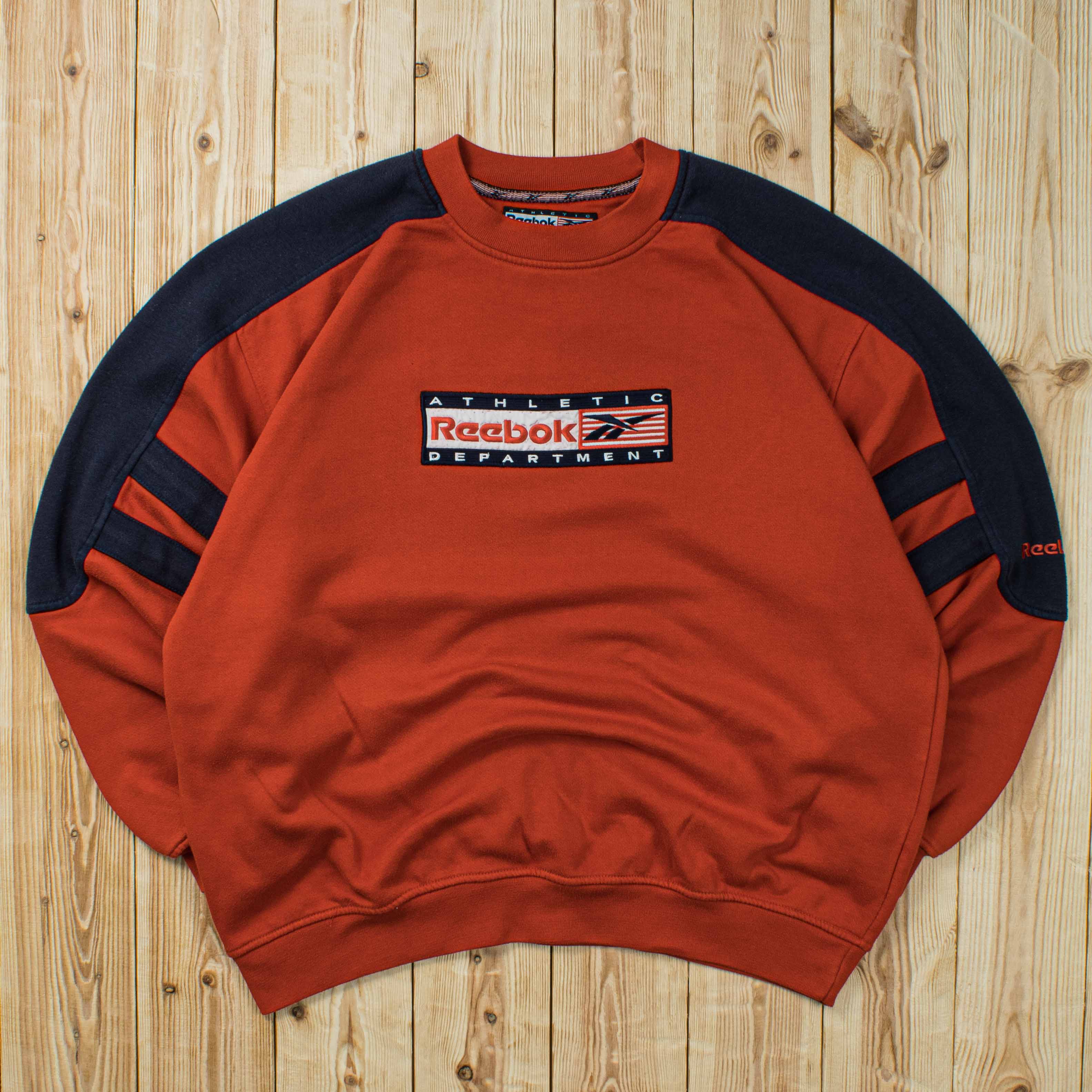 (L) Vintage Reebok Athletic Department Embroidered Sweatshirt