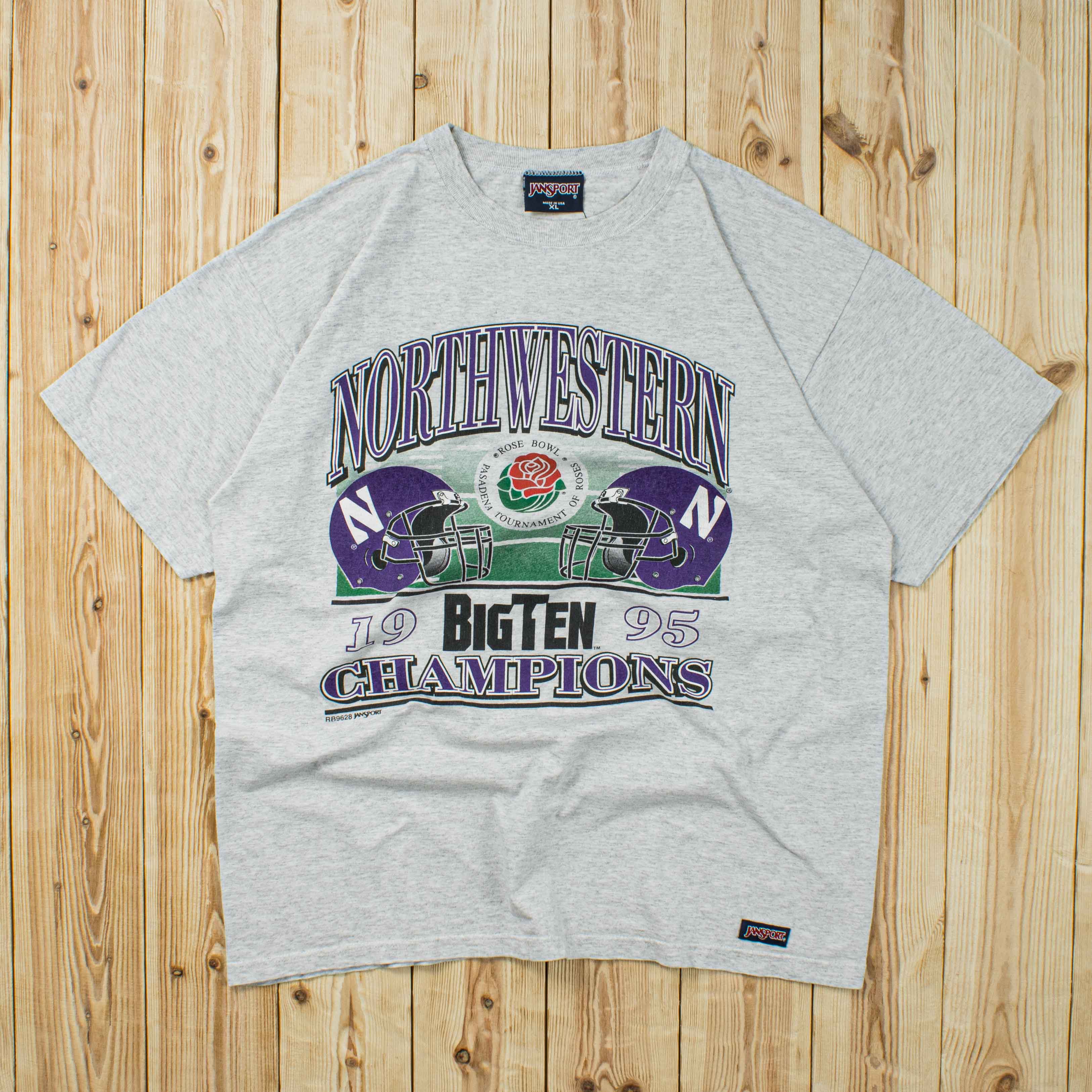 (L) 1995 North Western Rose Bowl Champion T-Shirt