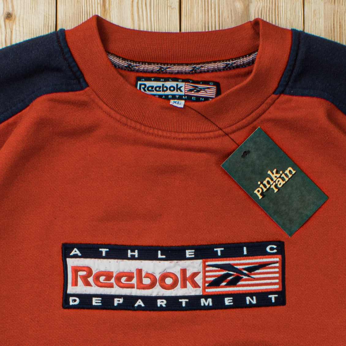 (L) Vintage Reebok Athletic Department Embroidered Sweatshirt