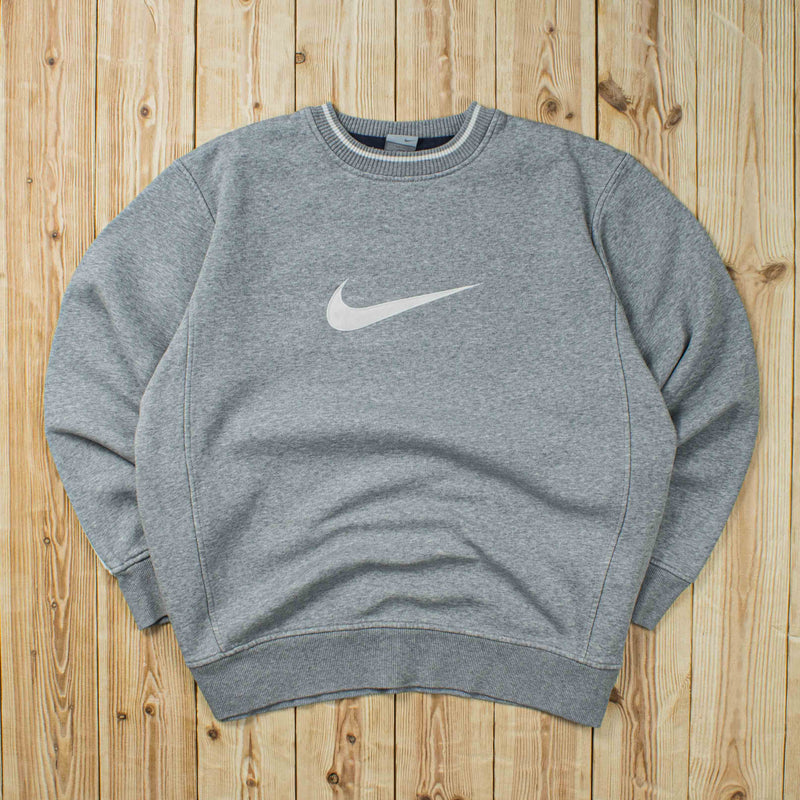 (L) Vintage Nike Swoosh Embroidered Sweatshirt