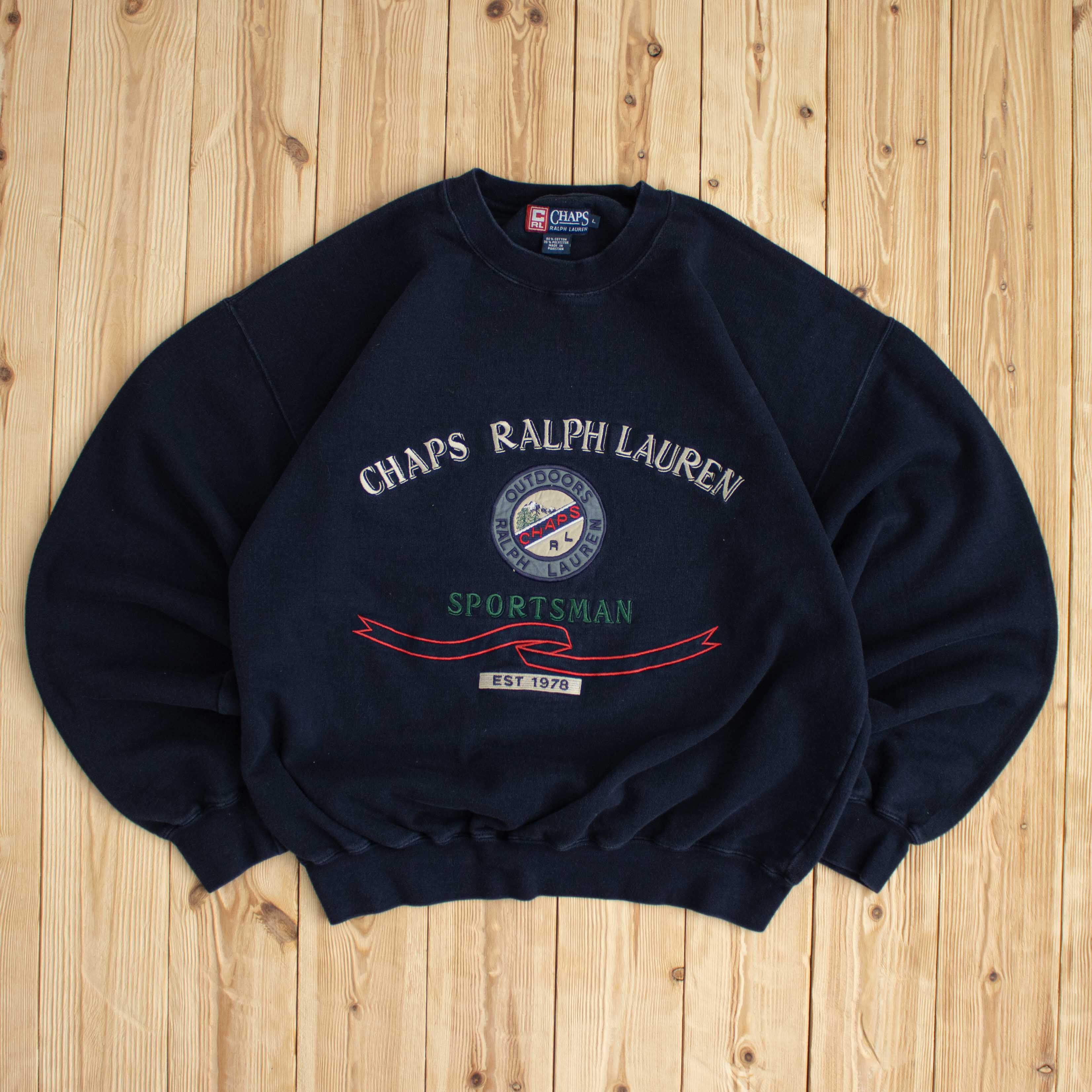 (M) Vintage Chaps Ralph Lauren Outdoors Embroidered Sweatshirt