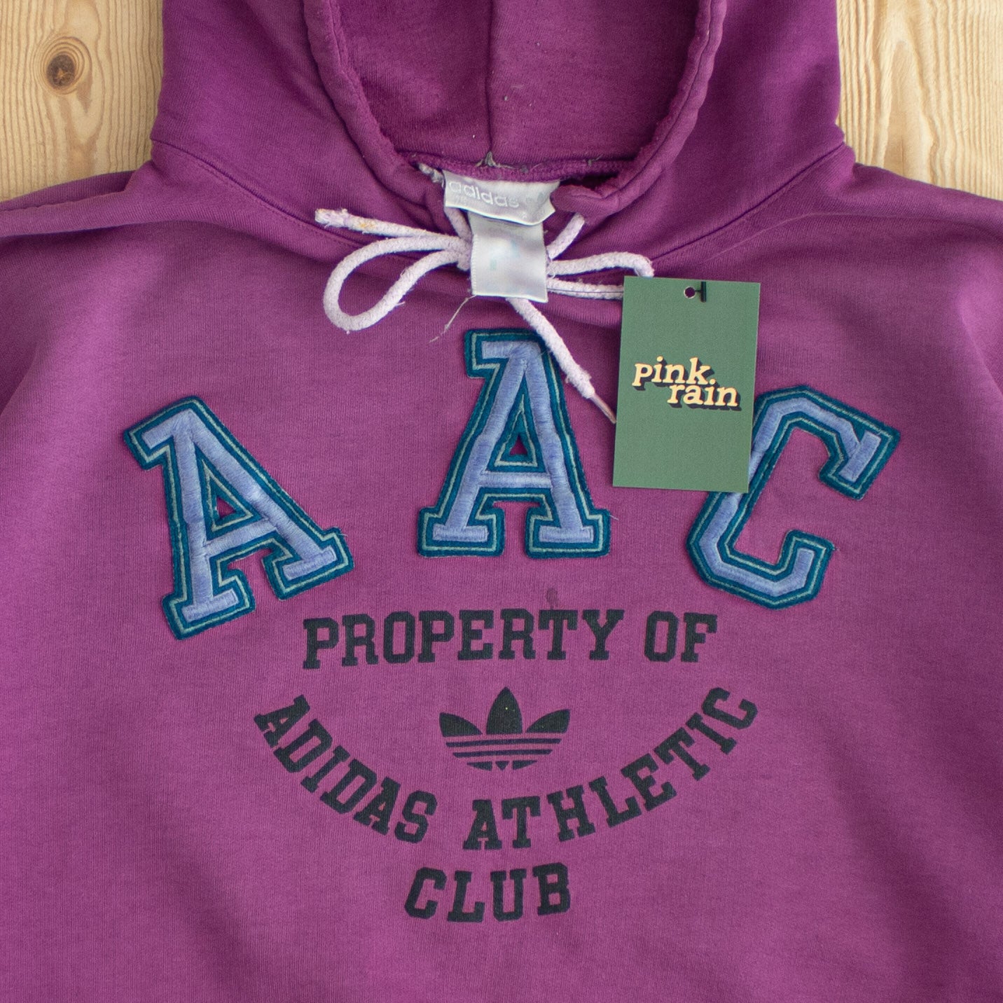 (L/XL) Vintage Adidas Athletic Club Embroidered Hoodie