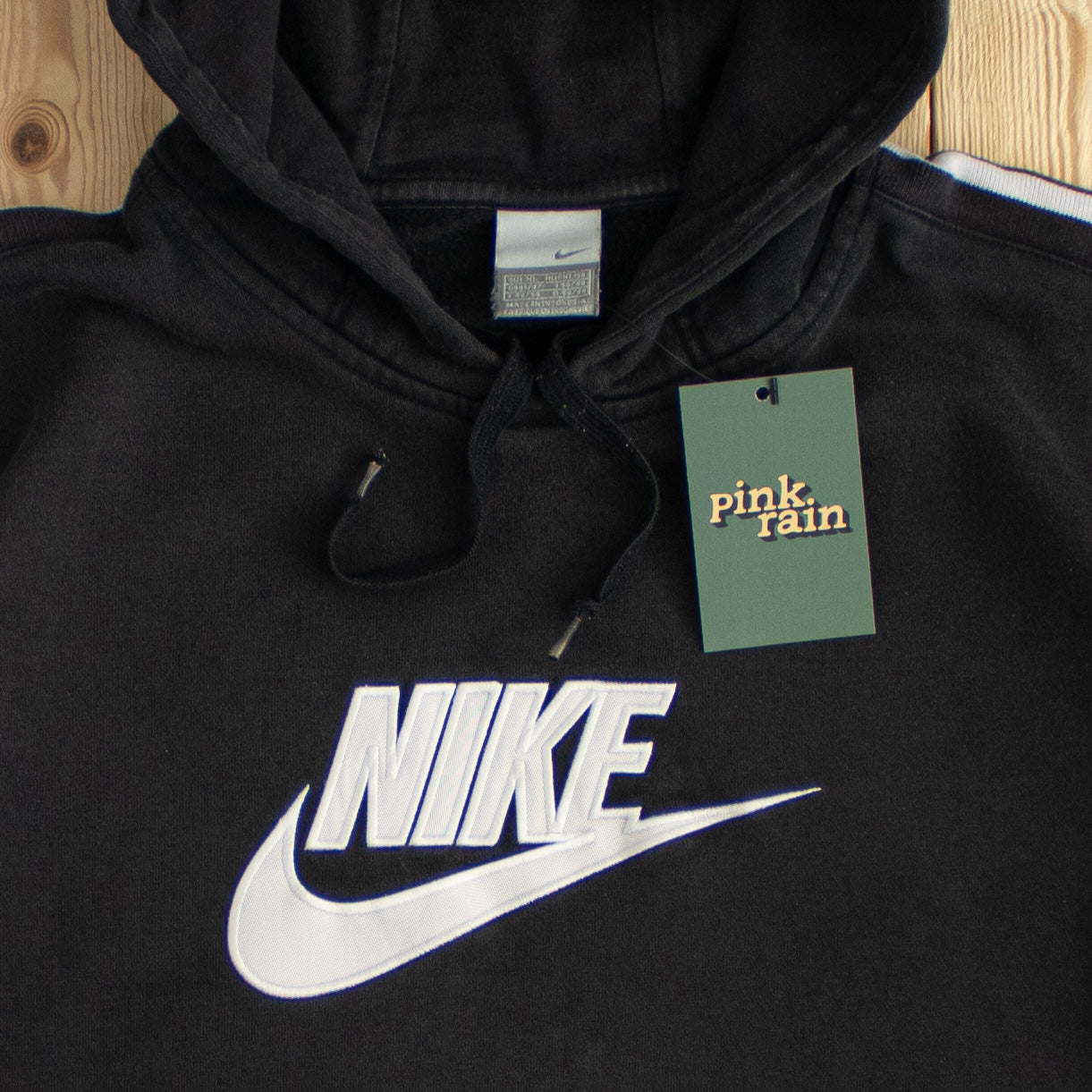 (L) Vintage Nike Spell Out Embroidered Hoodie