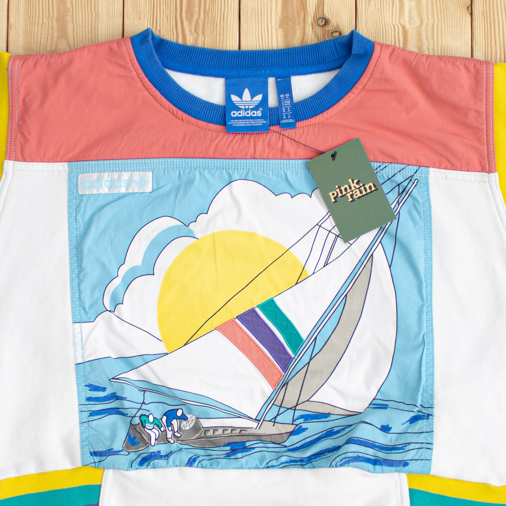 (S/M) Vintage Adidas Sailing Embroidered Sweatshirt