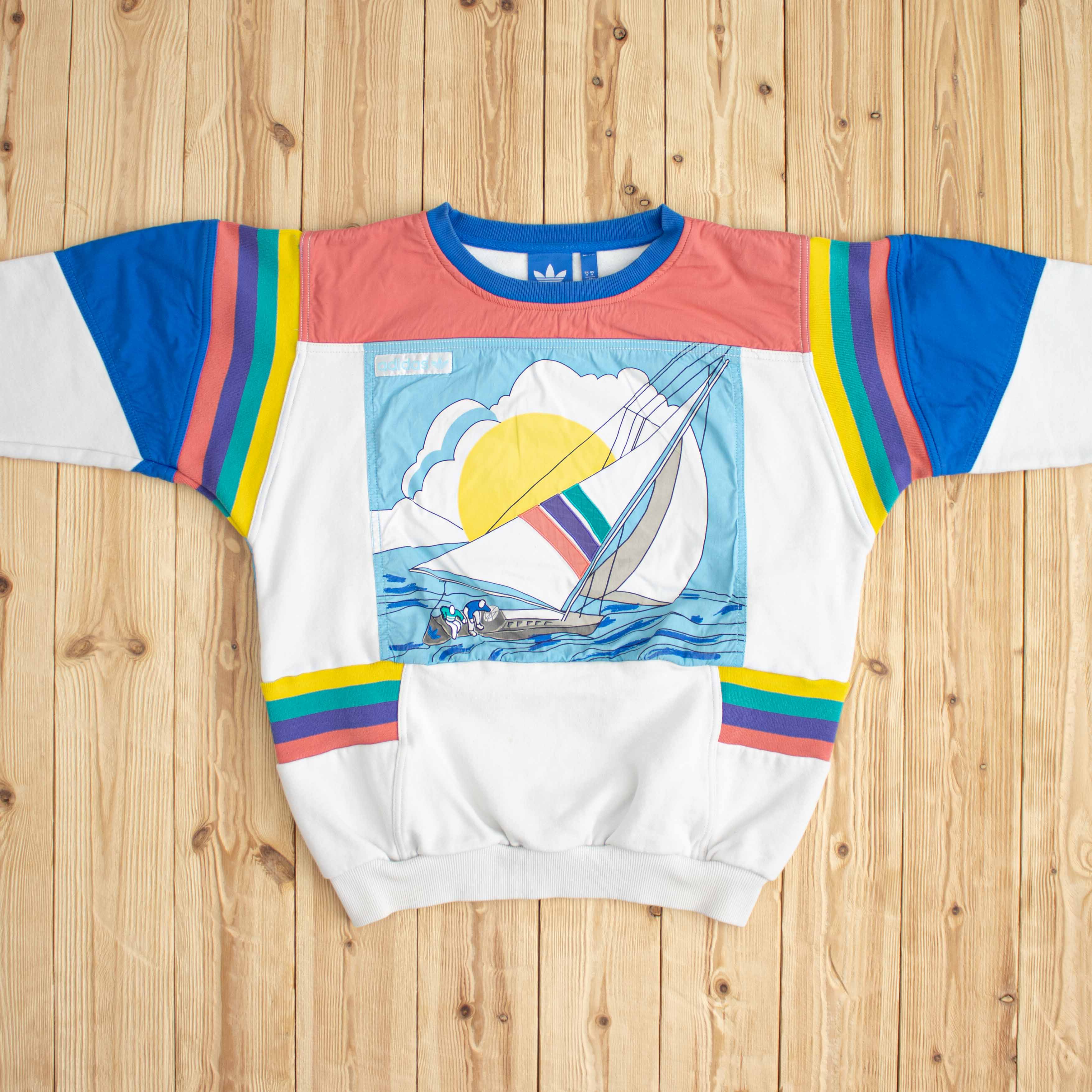 (S/M) Adidas Sailing Embroidered Sweatshirt
