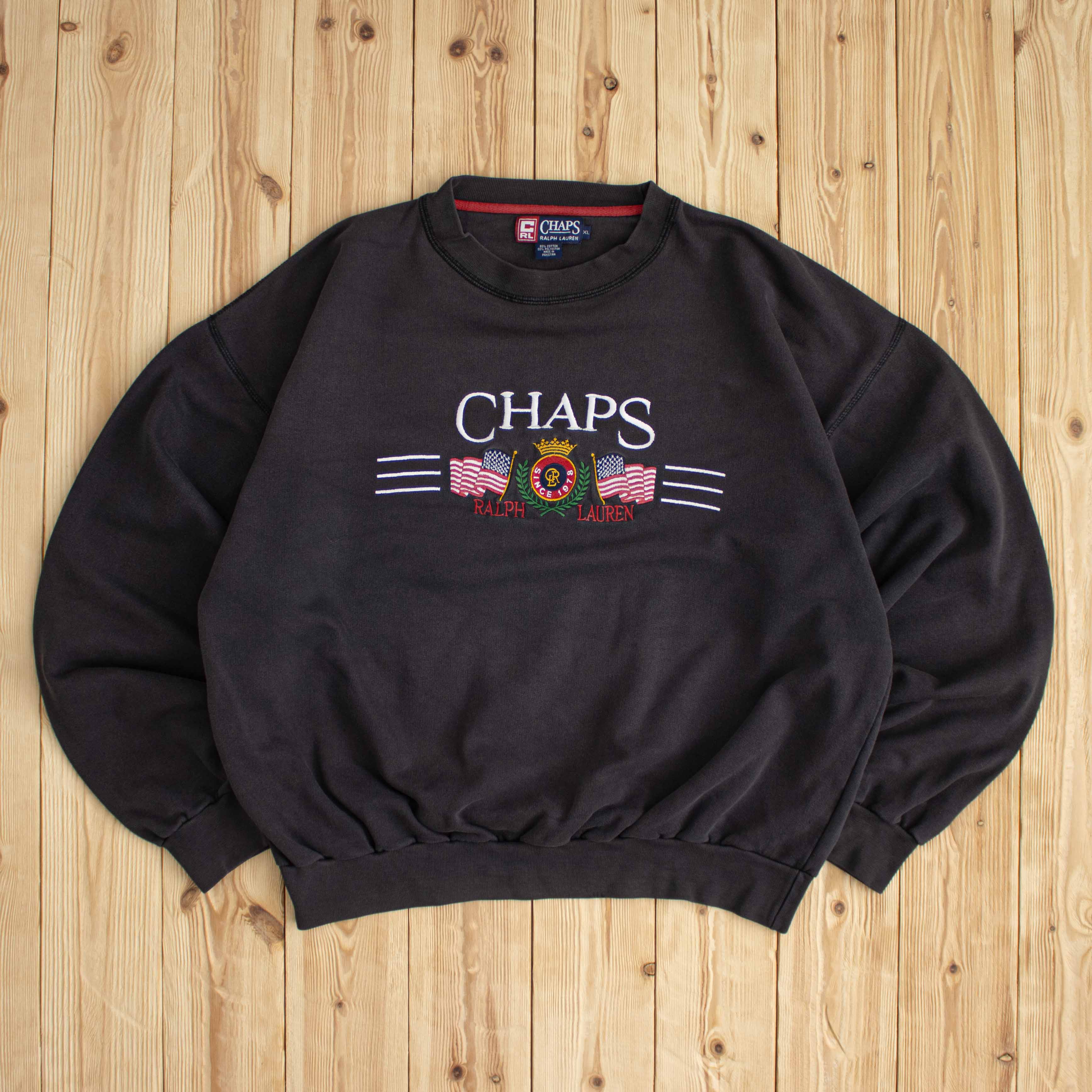 (XL) Vintage Chaps Ralph Lauren Embroidered Sweatshirt